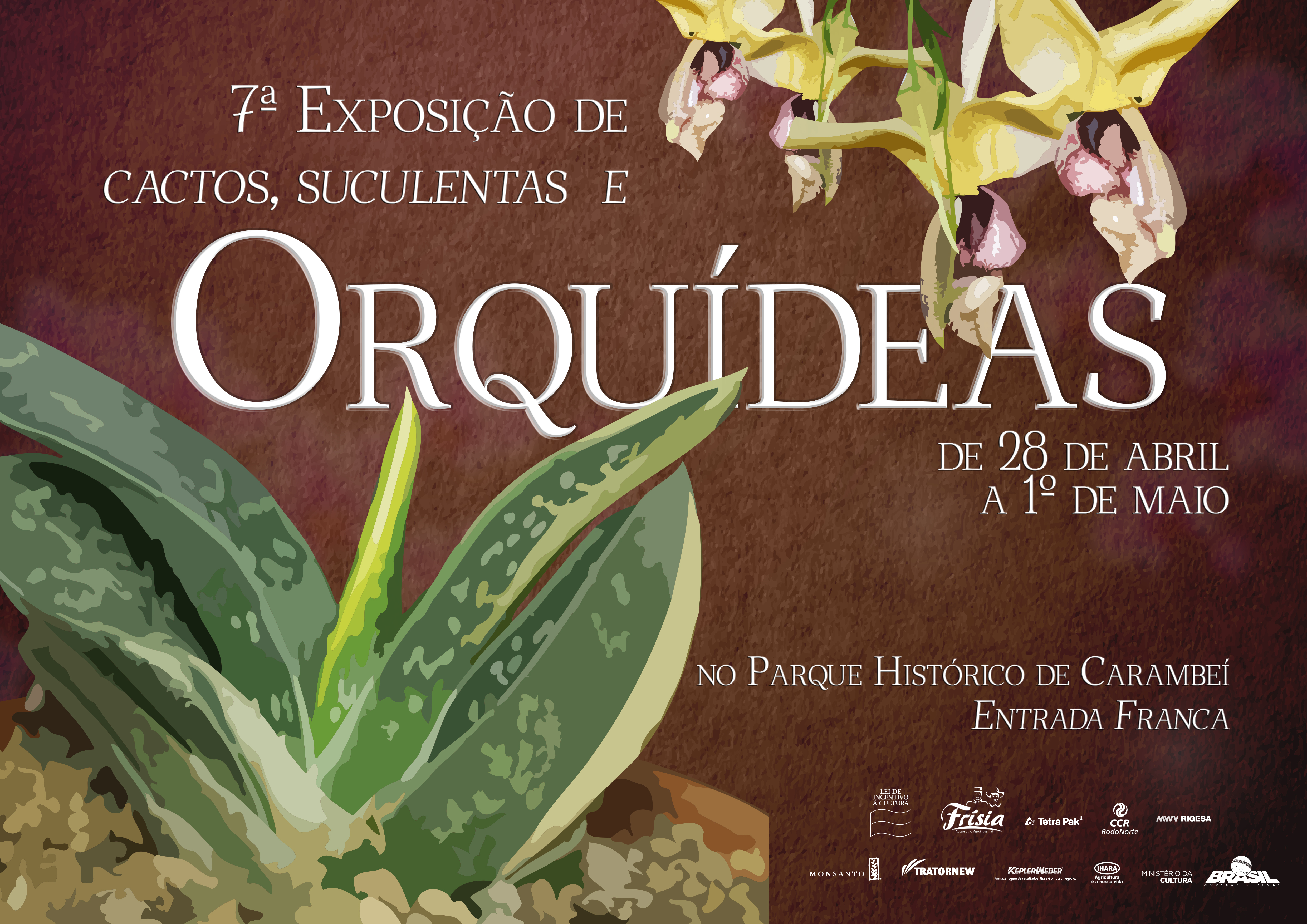 Museu receberá Exposição de Orquídeas, Cactos e Suculentas