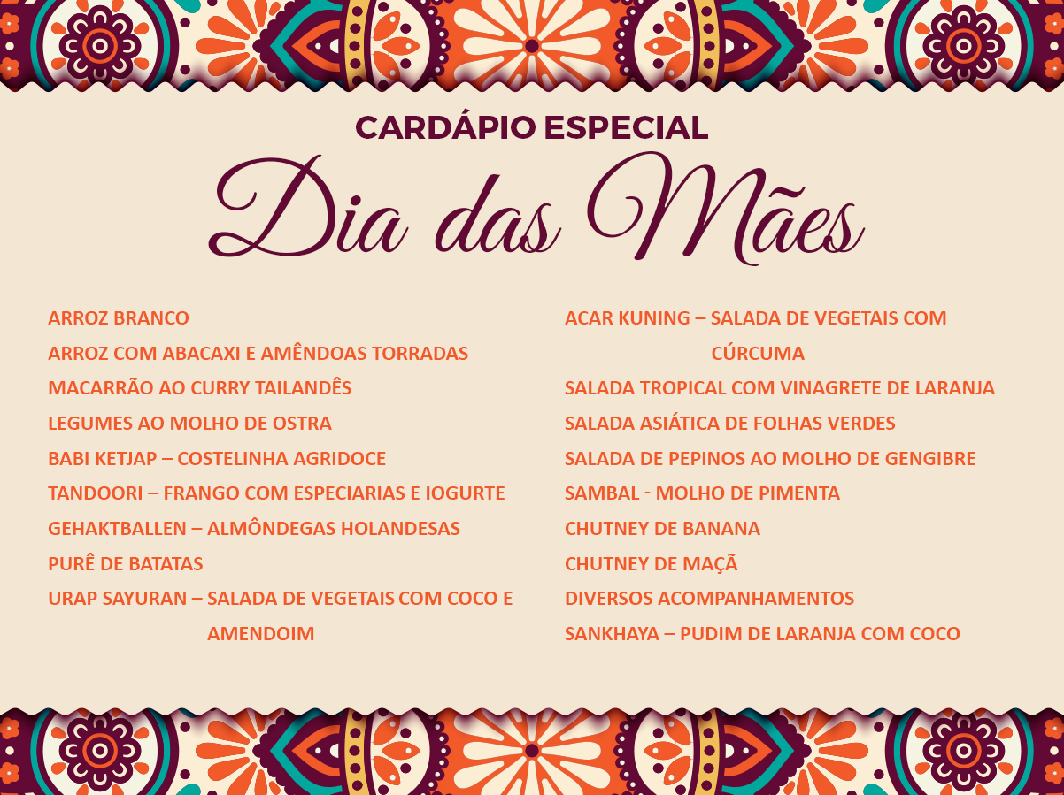 Parque Histórico divulga cardápio de Dia das Mães