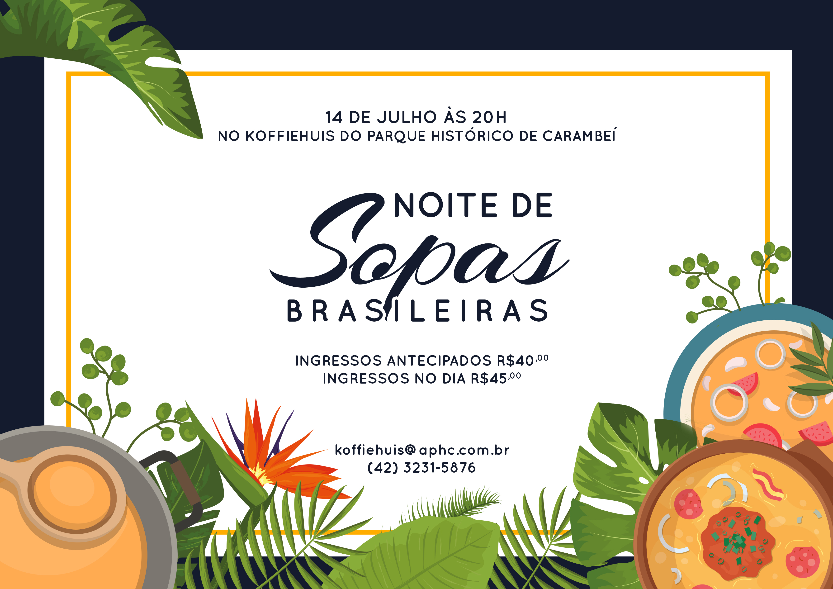 Parque Histórico realizará Noite das Sopas Brasileiras