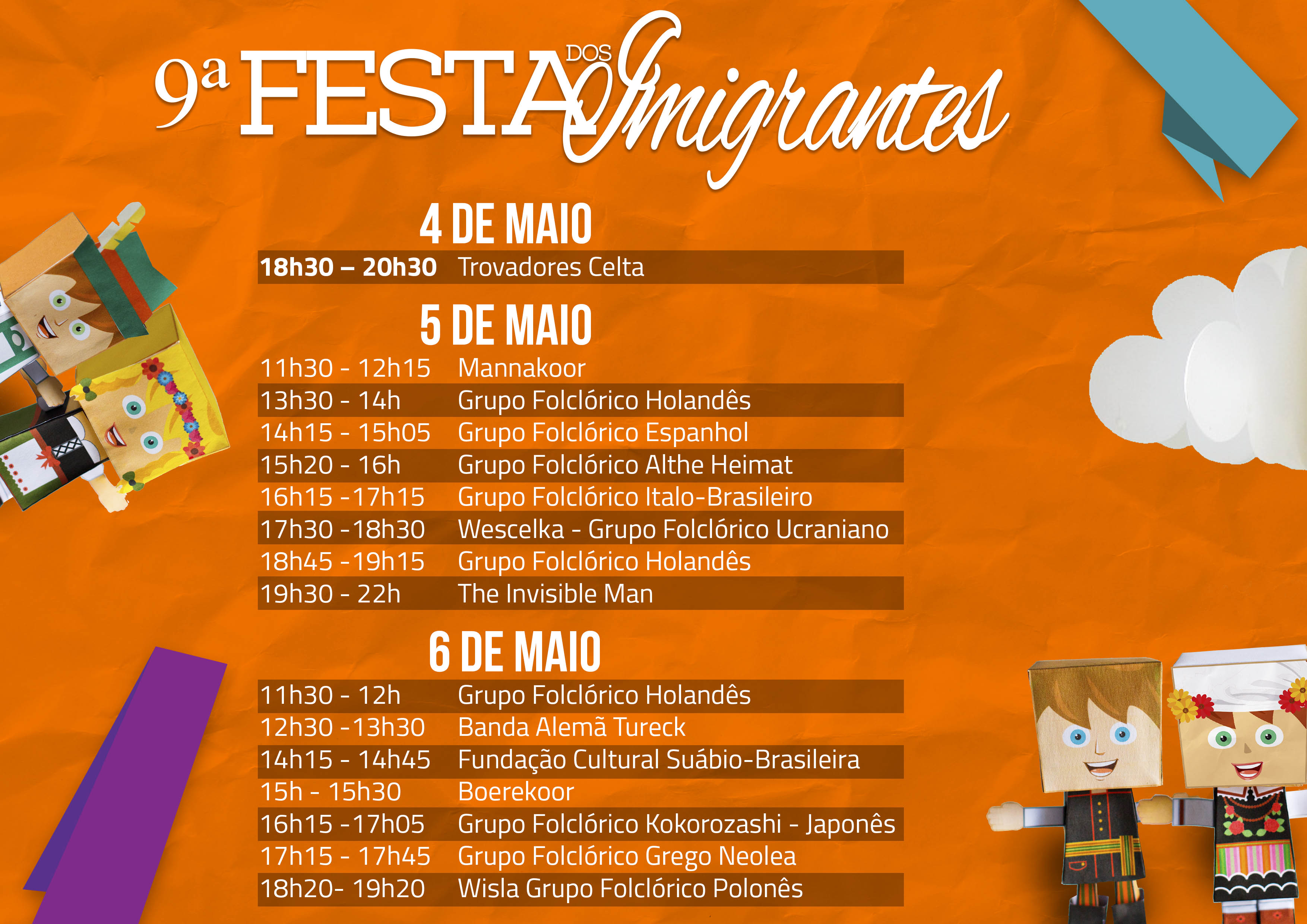 9ª Festa dos Imigrantes movimentará Parque Histórico