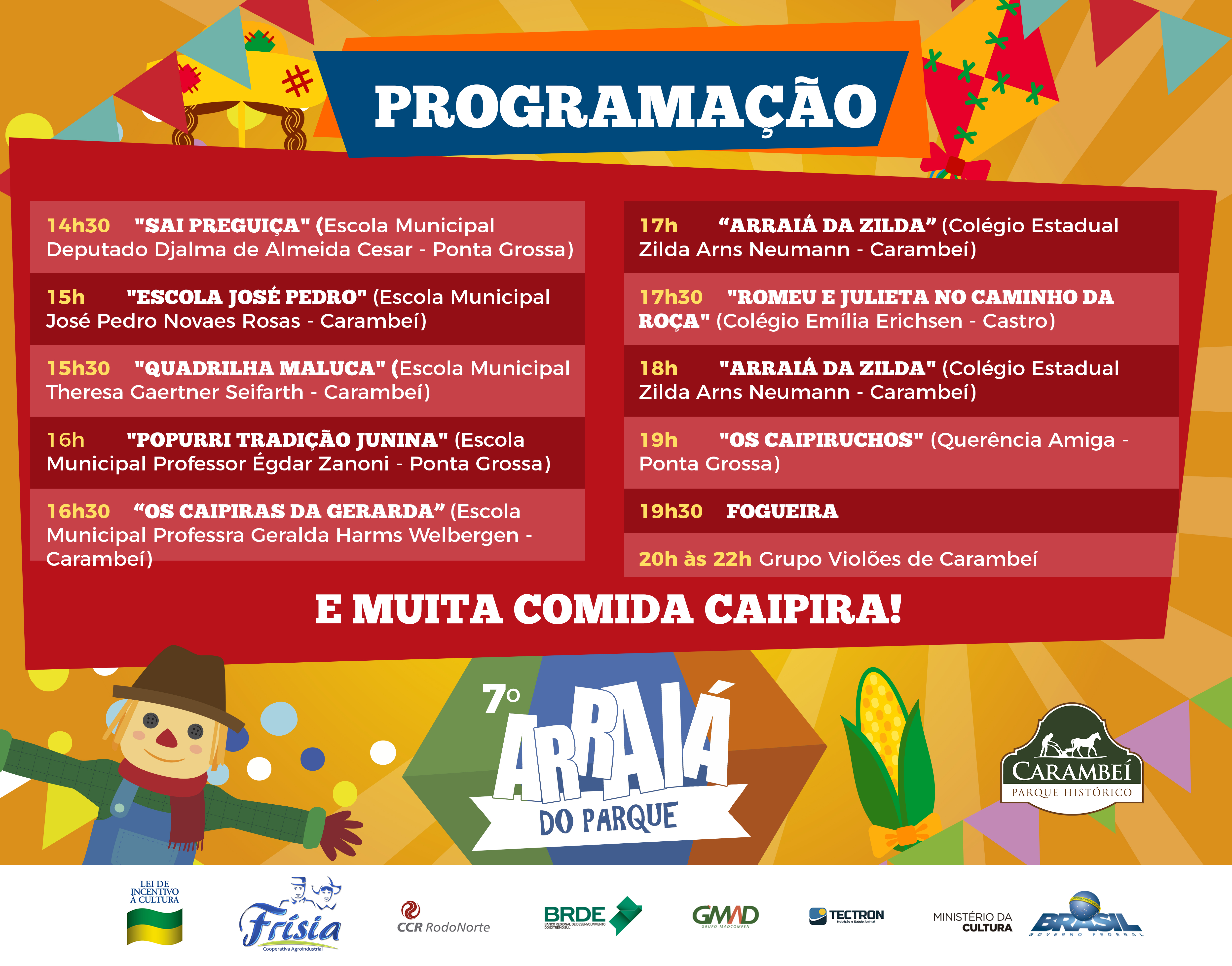 Arraiá do Parque será no próximo sábado