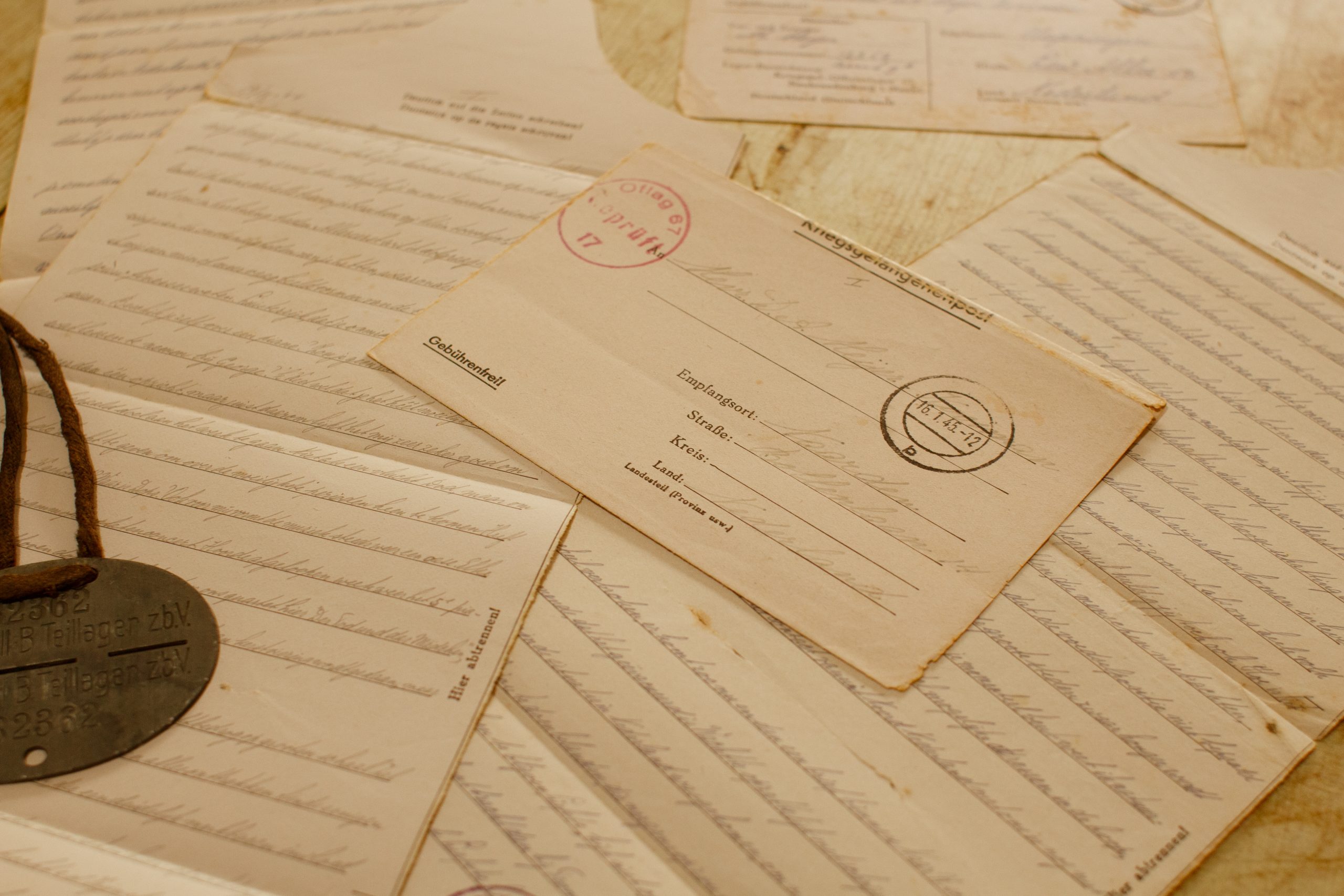 Parque Histórico digitaliza e disponibiliza cartas de prisioneiro da Segunda Guerra Mundial