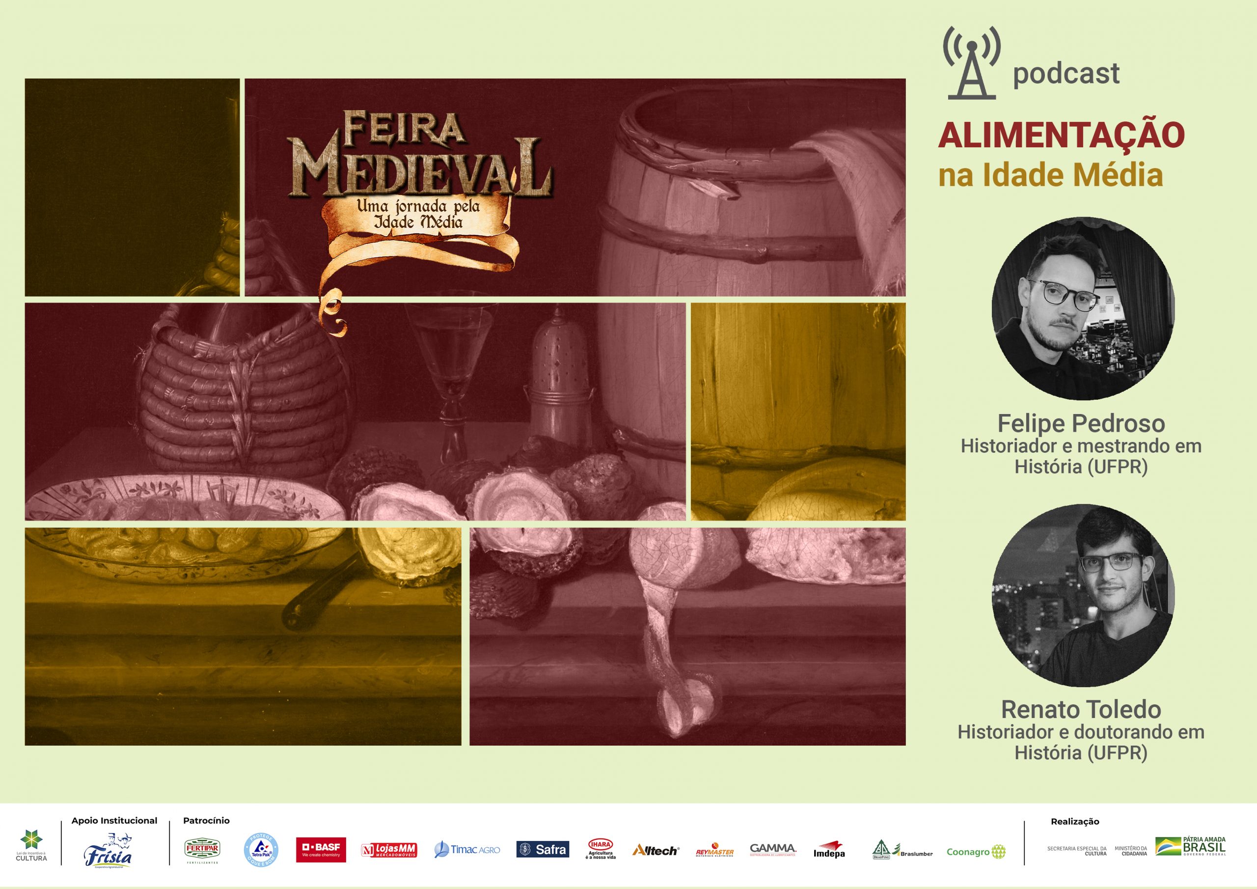 Parque Histórico lança podcast sobre alimentação na Idade Média