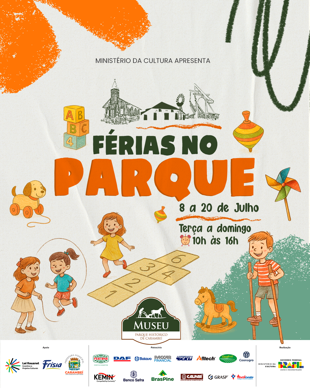 Museu Parque Histórico de Carambeí realizará Férias no Parque